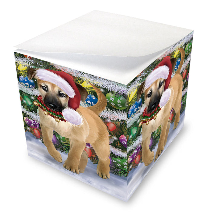 Chistmas Trotting in the Snow Chinook Dog Note Cube NOC-DOTD-A57700