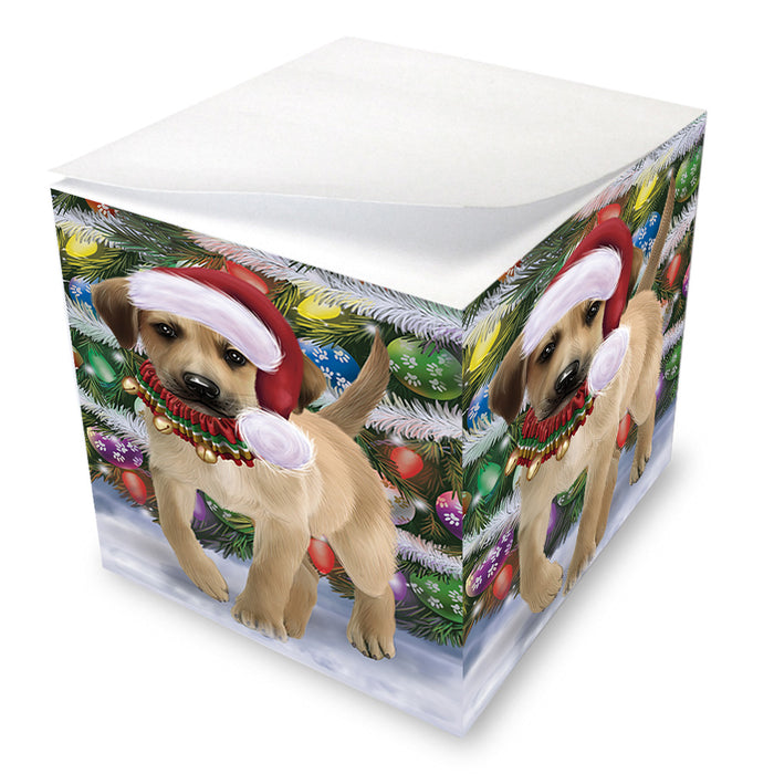 Chistmas Trotting in the Snow Chinook Dog Note Cube NOC-DOTD-A57701