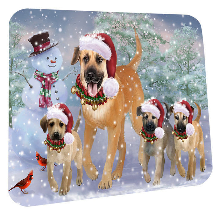 Christmas Running Family Chinook Dogs Coasters Set of 4 CSTA58634