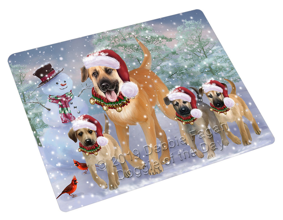 Christmas Running Family Chinook Dogs Refrigerator/Dishwasher Magnet - Kitchen Decor Magnet - Pets Portrait Unique Magnet - Ultra-Sticky Premium Quality Magnet