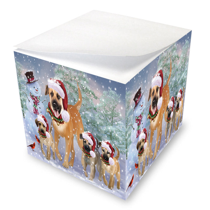 Christmas Running Family Chinook Dogs Note Cube NOC-DOTD-A57673