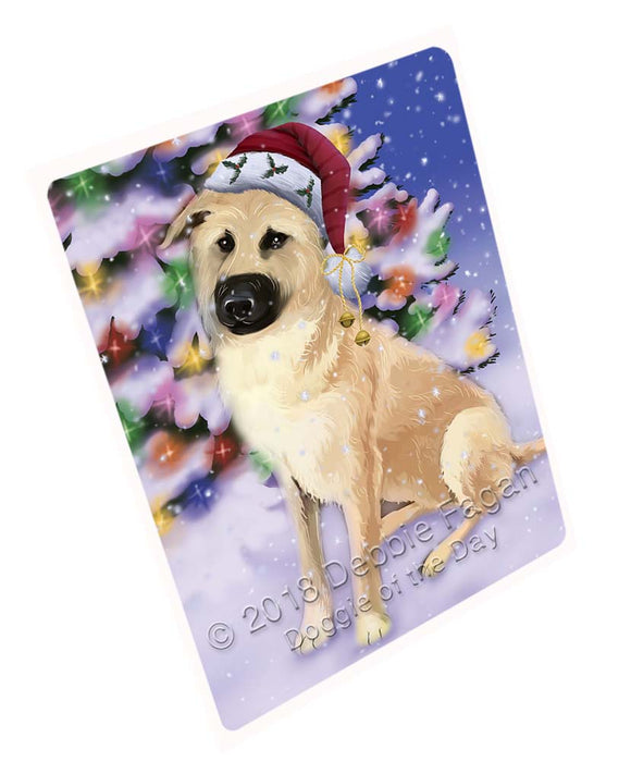 Winterland Wonderland Chinook Dog In Christmas Holiday Scenic Background Cutting Board C72237