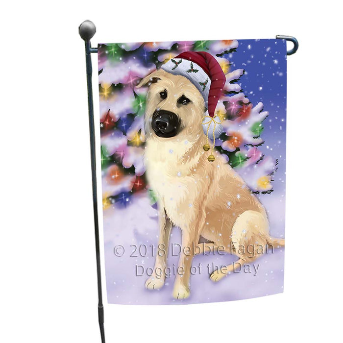 Winterland Wonderland Chinook Dog In Christmas Holiday Scenic Background Garden Flag GFLG55993