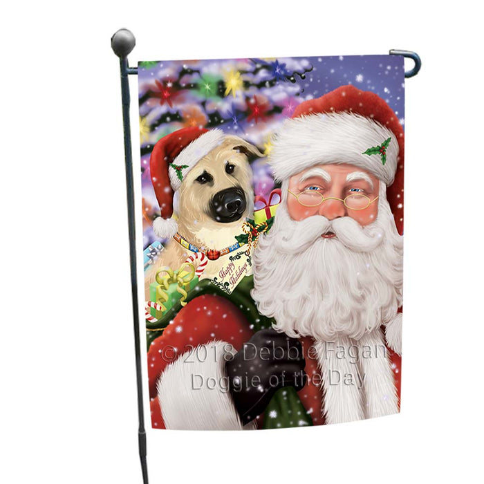 Santa Carrying Chinook Dog and Christmas Presents