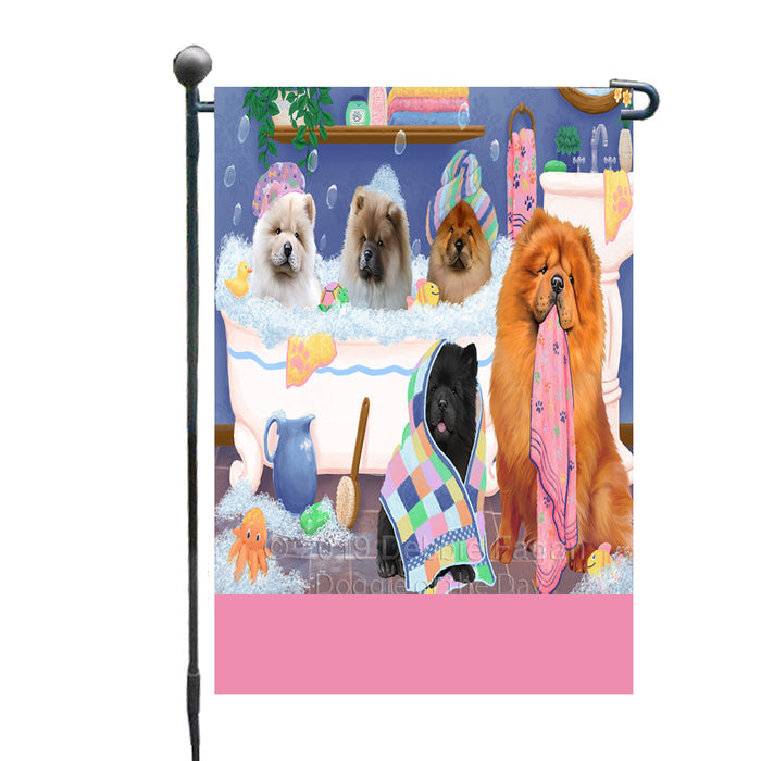 Personalized Rub A Dub Dogs In A Tub Chow Chow Dogs Custom Garden Flag GFLG64868