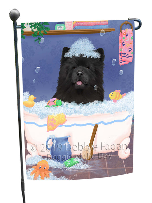 Rub A Dub Dog In A Tub Chow Chow Dog Garden Flag GFLG66202