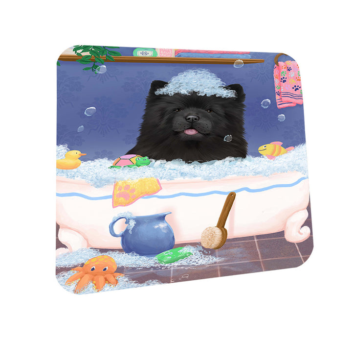 Rub A Dub Dog In A Tub Chow Chow Dog Coasters Set of 4 CST57304