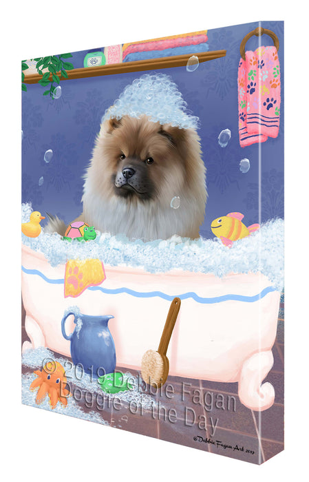 Rub A Dub Dog In A Tub Chow Chow Dog Canvas Print Wall Art Décor CVS142631