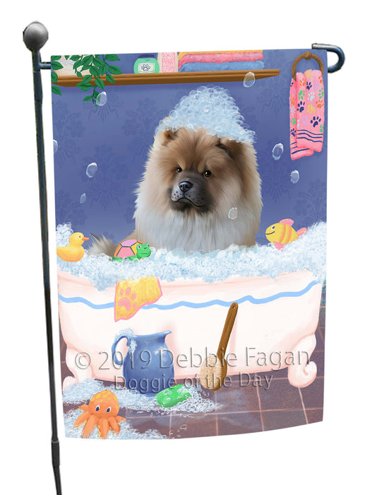 Rub A Dub Dog In A Tub Chow Chow Dog Garden Flag GFLG66203