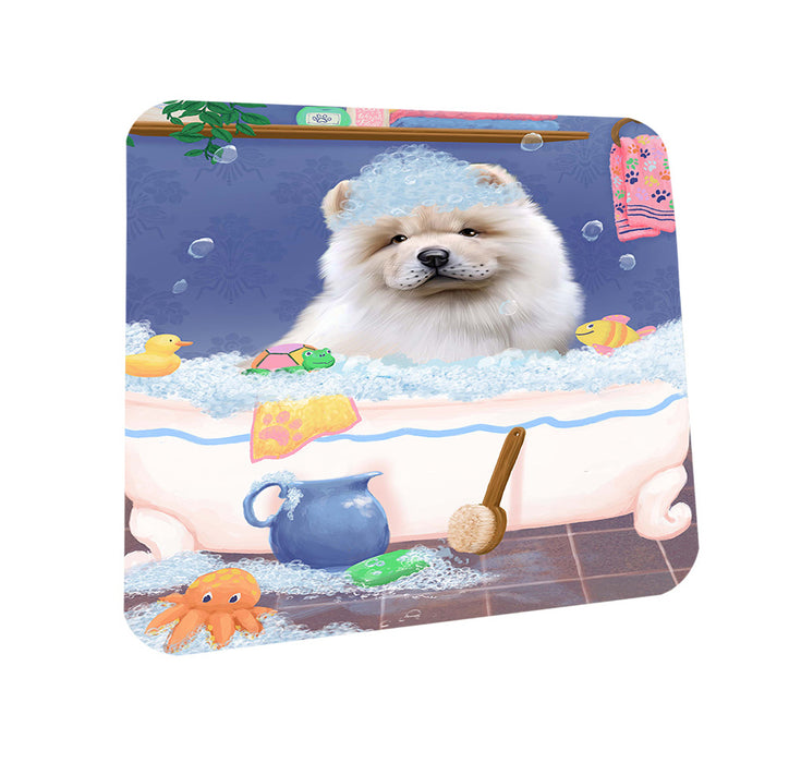 Rub A Dub Dog In A Tub Chow Chow Dog Coasters Set of 4 CST57306