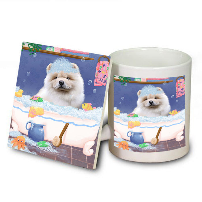 Rub A Dub Dog In A Tub Chow Chow Dog Mug and Coaster Set MUC57340
