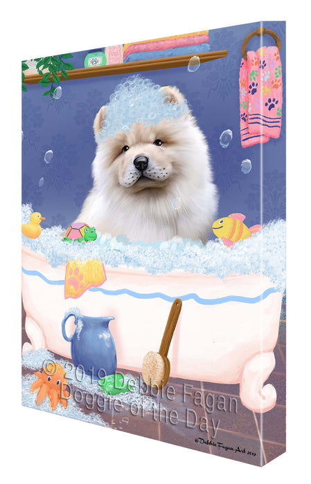 Rub A Dub Dog In A Tub Chow Chow Dog Canvas Print Wall Art Décor CVS142640
