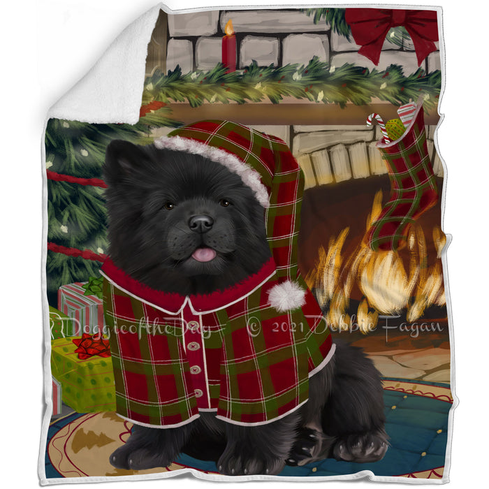The Stocking was Hung Chow Chow Dog Blanket BLNKT116904