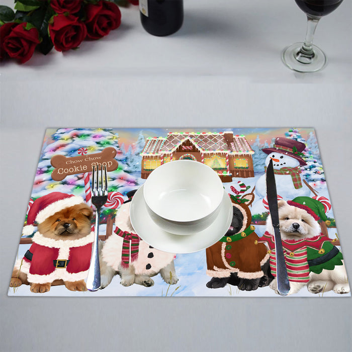 Holiday Gingerbread Cookie Chow Chow Dogs Placemat