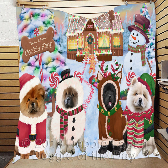 Holiday Gingerbread Cookie Chow Chow Dogs Quilt