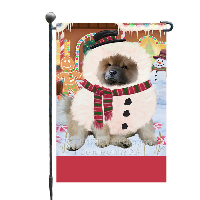 Personalized Gingerbread Candyfest Chow Chow Dog Custom Garden Flag GFLG64013