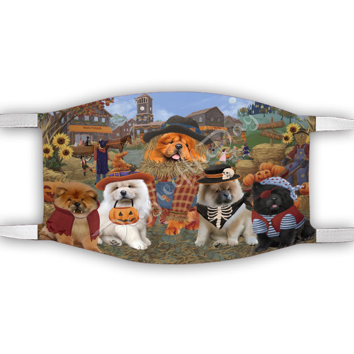 Halloween 'Round Town Chow Chow Dogs Face Mask FM49945