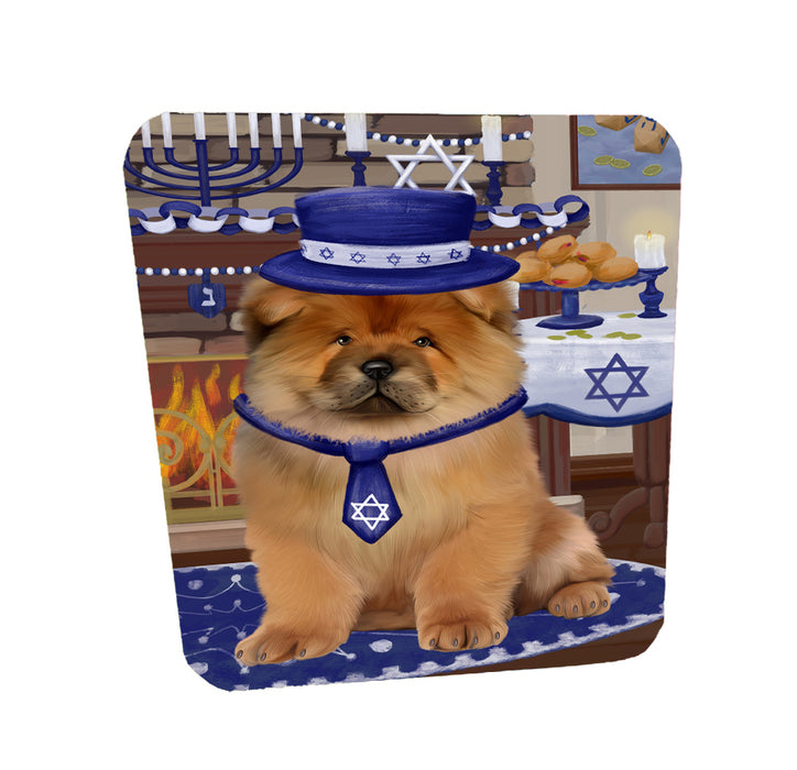 Happy Hanukkah Family Chihuahua Dogs Coasters Set of 4 CSTA57622