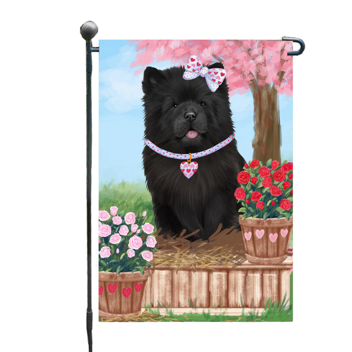 Personalized Rosie 25 Cent Kisses Chow Chow Dog Custom Garden Flag GFLG64691