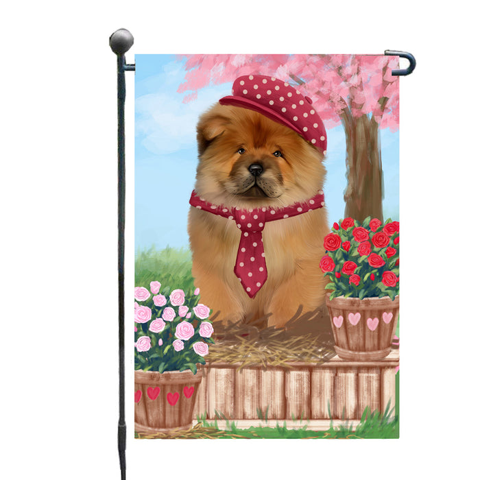 Personalized Rosie 25 Cent Kisses Chow Chow Dog Custom Garden Flag GFLG64692