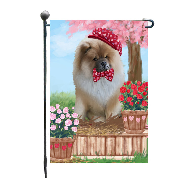 Personalized Rosie 25 Cent Kisses Chow Chow Dog Custom Garden Flag GFLG64693