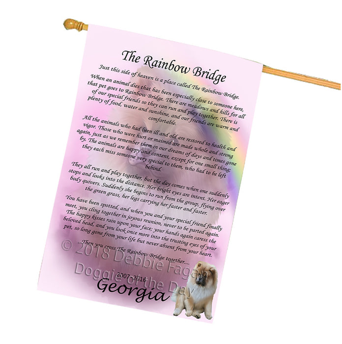Rainbow Bridge Chow Chow Dog House Flag FLG56282
