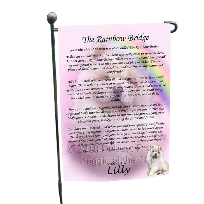 Rainbow Bridge Chow Chow Dog Garden Flag GFLG56148