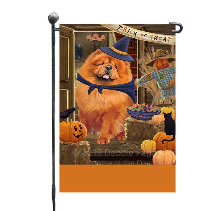 Personalized Enter at Own Risk Trick or Treat Halloween Chow Chow Dog Custom Garden Flags GFLG-DOTD-A59544