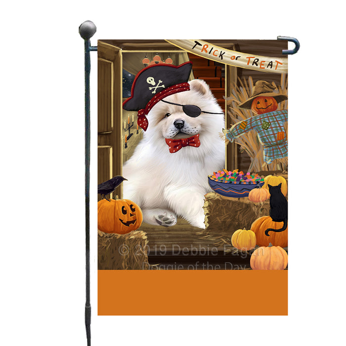 Personalized Enter at Own Risk Trick or Treat Halloween Chow Chow Dog Custom Garden Flags GFLG-DOTD-A59547