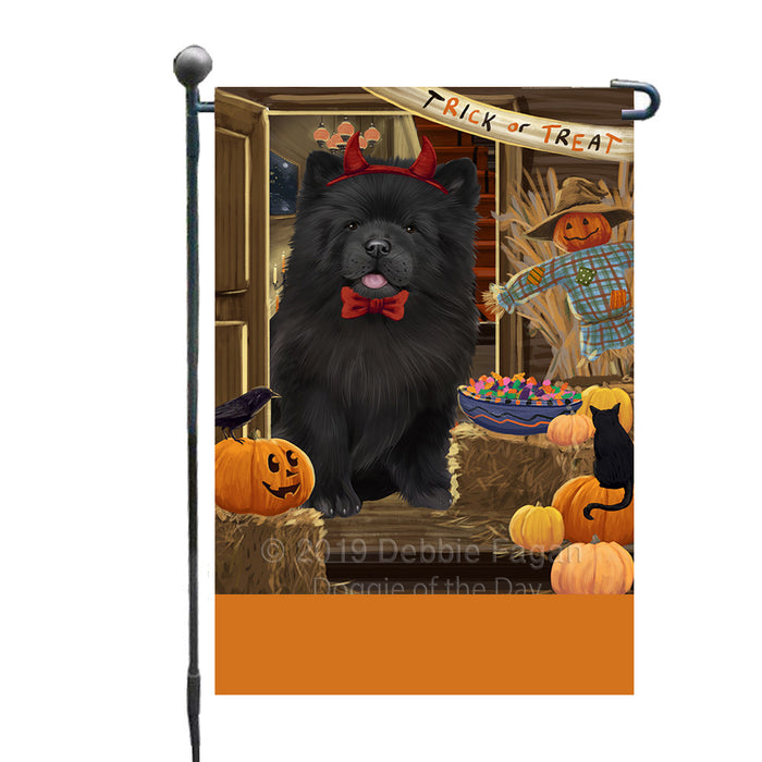 Personalized Enter at Own Risk Trick or Treat Halloween Chow Chow Dog Custom Garden Flags GFLG-DOTD-A59548