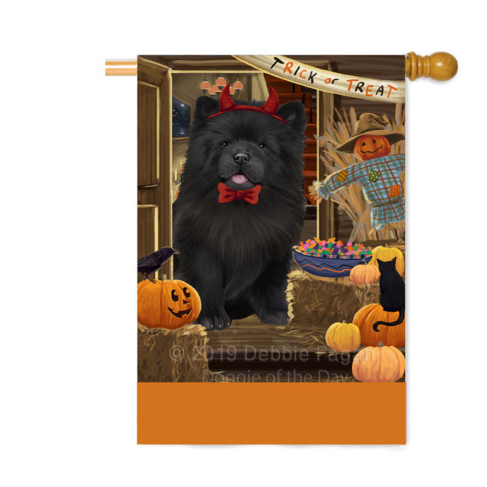 Personalized Enter at Own Risk Trick or Treat Halloween Chow Chow Dog Custom House Flag FLG-DOTD-A59604