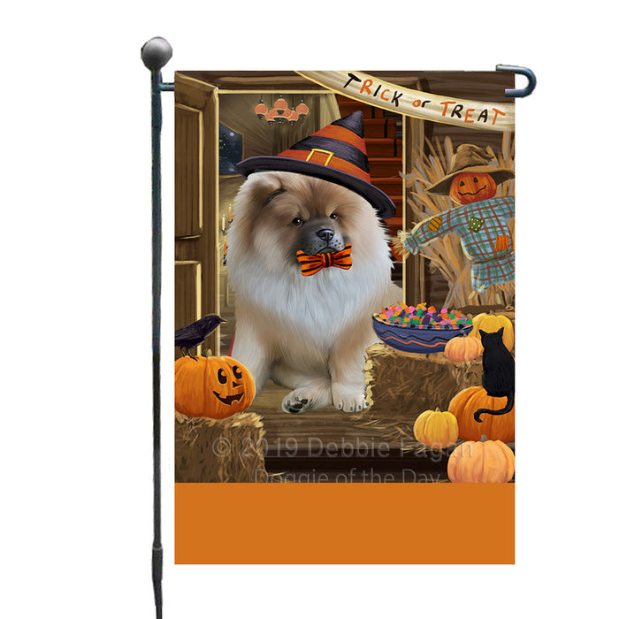 Personalized Enter at Own Risk Trick or Treat Halloween Chow Chow Dog Custom Garden Flags GFLG-DOTD-A59549