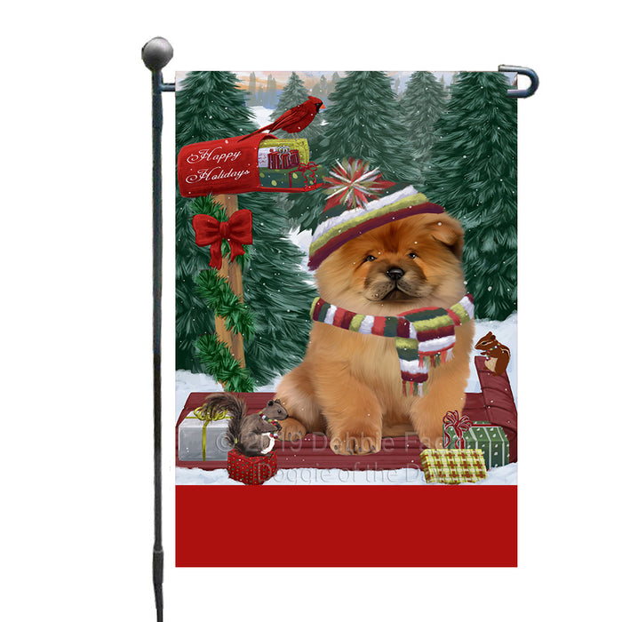 Personalized Merry Christmas Woodland Sled  Chow Chow Dog Custom Garden Flags GFLG-DOTD-A61559