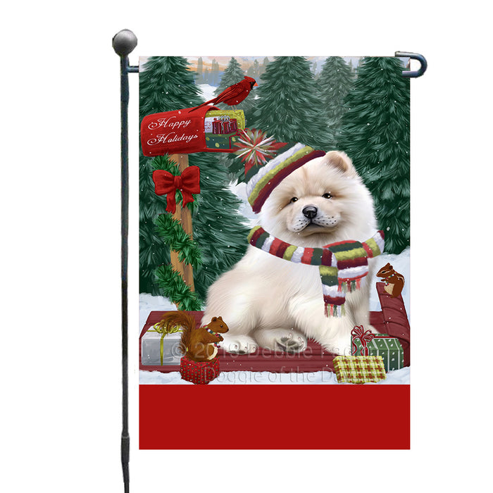 Personalized Merry Christmas Woodland Sled  Chow Chow Dog Custom Garden Flags GFLG-DOTD-A61560
