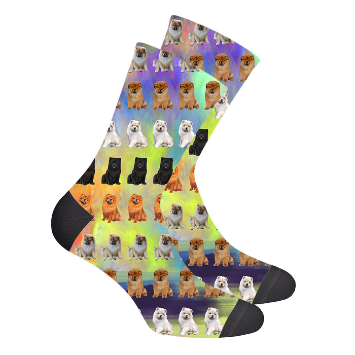 Paradise Wave Chow Chow Dogs Men's Socks