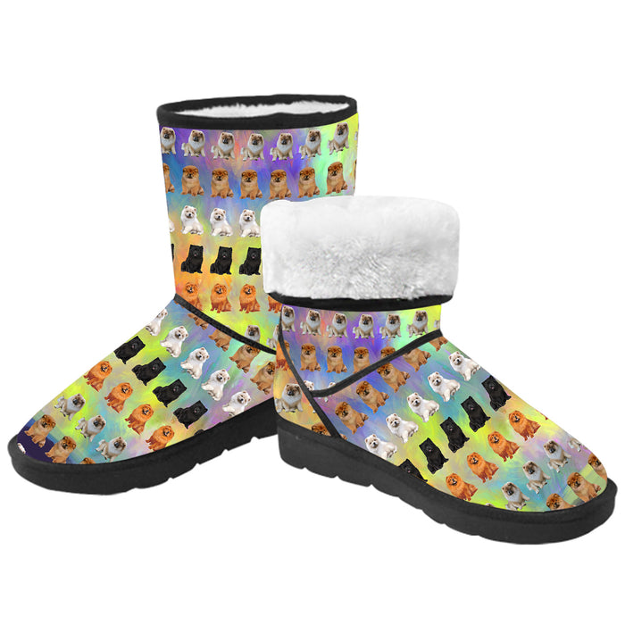 Paradise Wave Chow Chow Dogs Men's Snow Boots