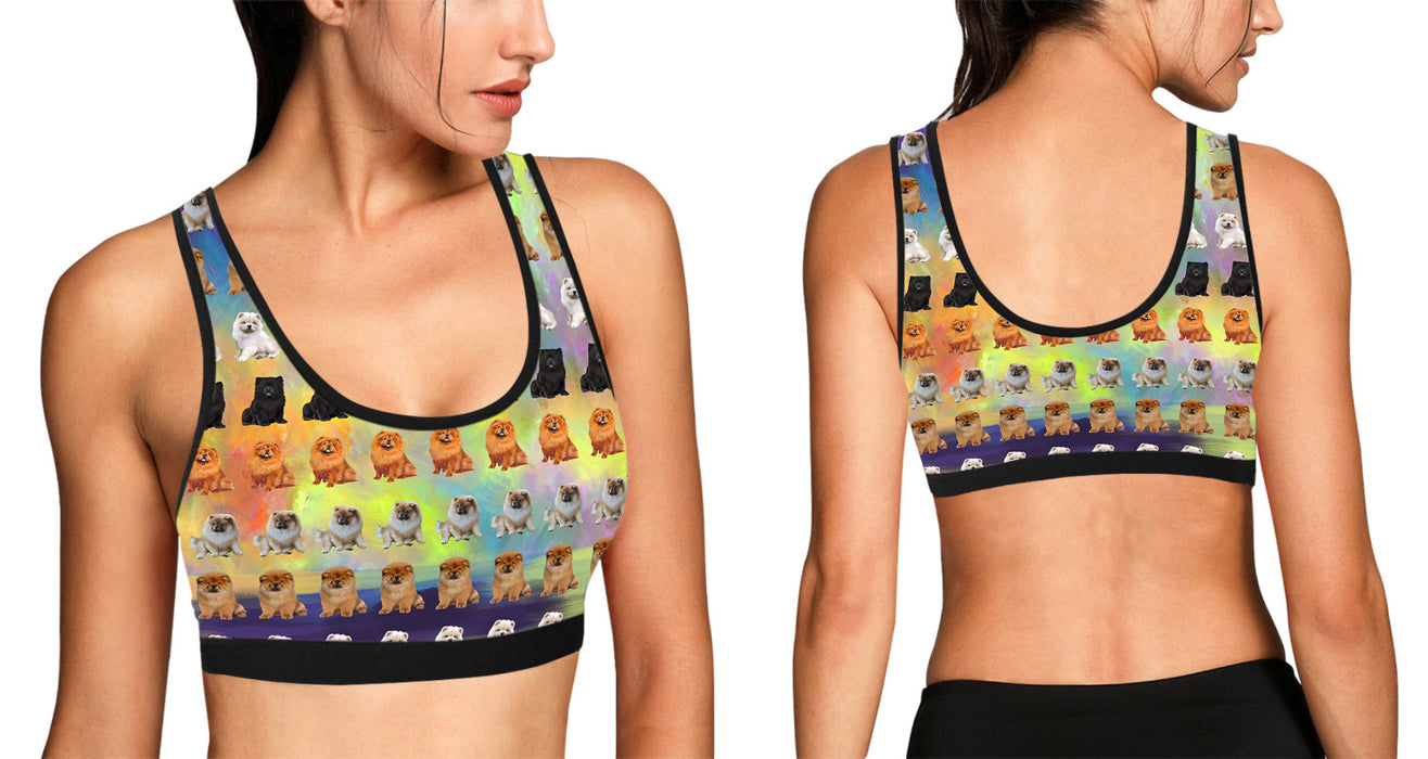 Paradise Wave Chow Chow Dogs All Over Print Women's Sports Bra