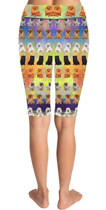 Paradise Wave Chow Chow Dogs Knee Length Leggings