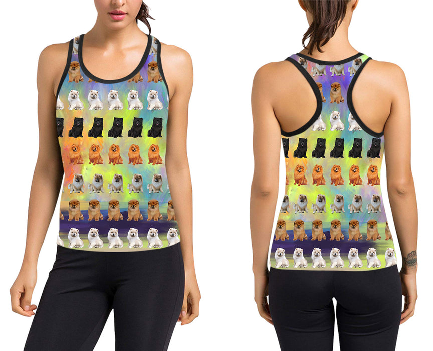 Paradise Wave Chow Chow Dogs Women's Racerback Tank Top
