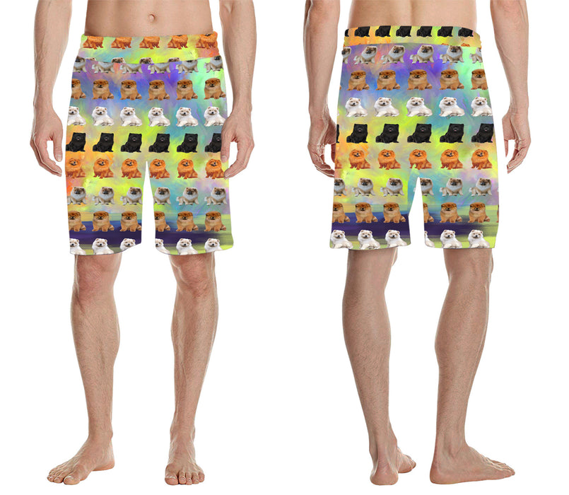 Paradise Wave Chow Chow Dogs All Over Print Men's Casual Shorts