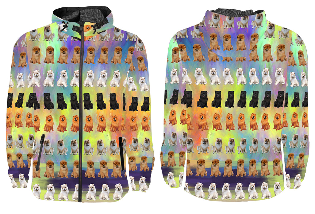 Paradise Wave Chow Chow Dogs All Over Print Windbreaker for Men