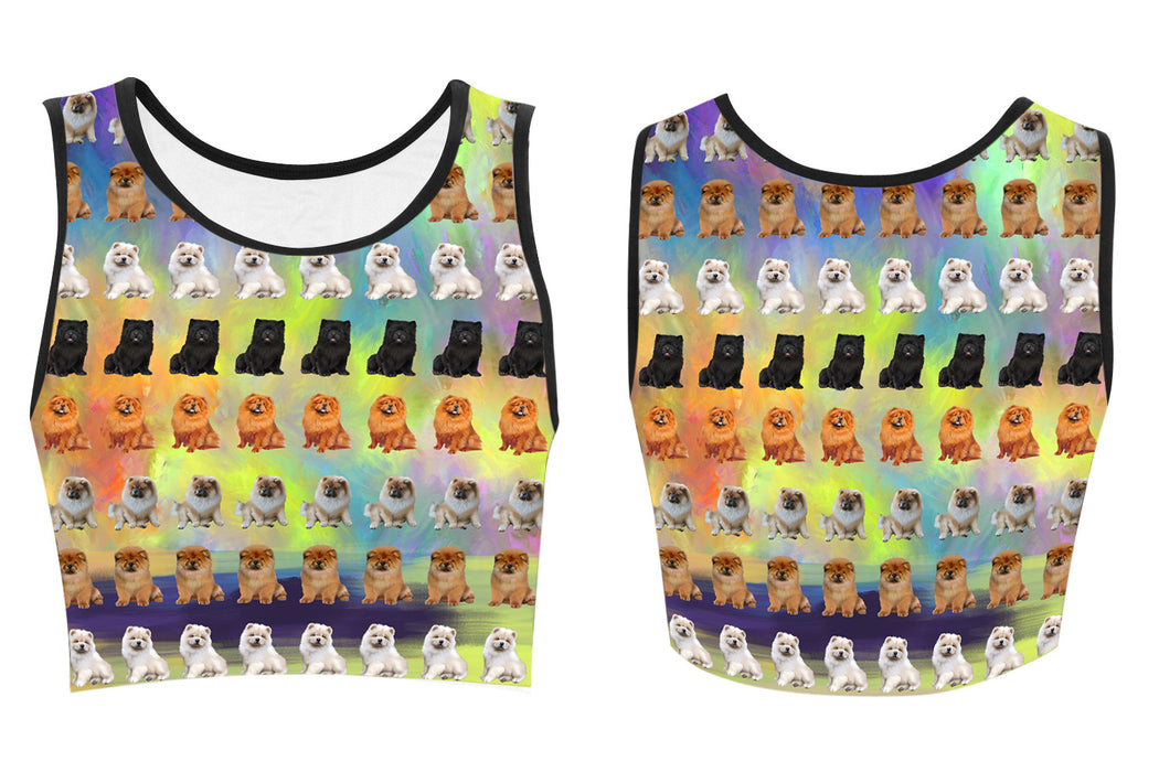 Paradise Wave Chow Chow Dogs Women's Crop Top