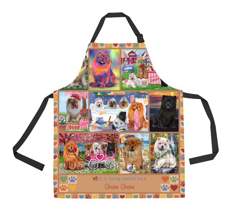 Love is Being Owned Chow Chow Dog Beige Apron