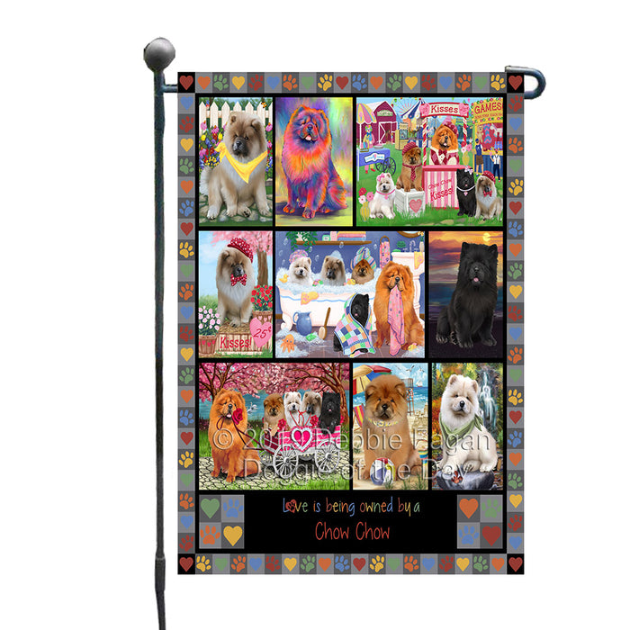 Love is Being Owned Chow Chow Dog Grey Garden Flag GFLG65416