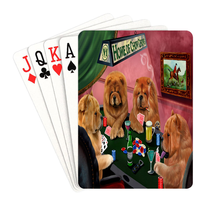 Home of Chow Chow Dogs Playing Poker Playing Card Decks