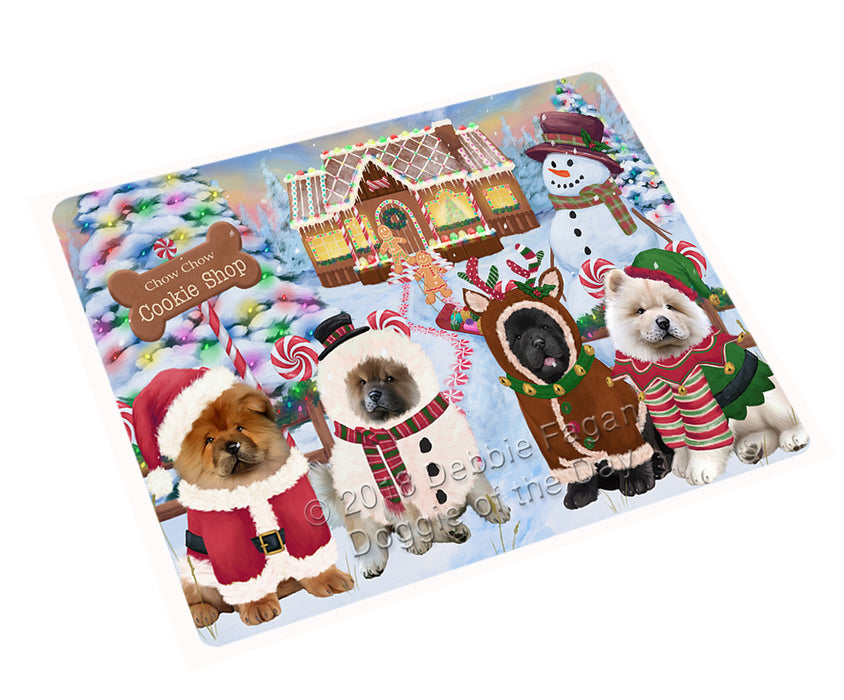 Holiday Gingerbread Cookie Shop Chow Chows Dog Cutting Board C74316