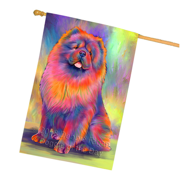 Paradise Wave Chow Chow Dog House Flag FLG57387