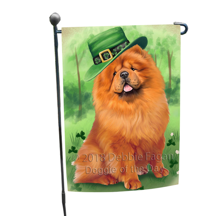 St. Patricks Day Irish Portrait Chow Chow Dog Garden Flag GFLG48689