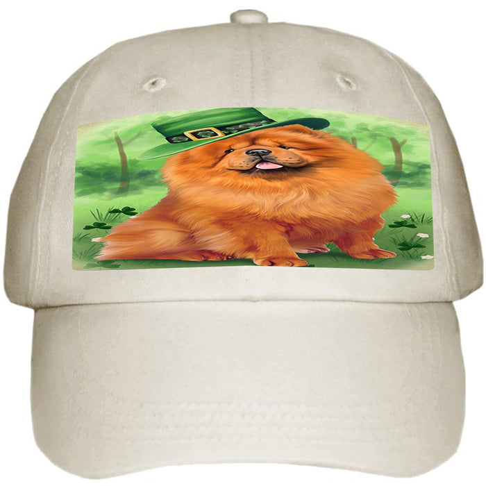 St. Patricks Day Irish Portrait Chow Chow Dog Ball Hat Cap HAT50073