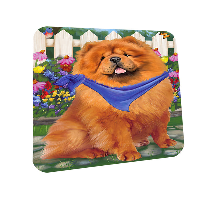 Spring Floral Chow Chow Dog Coasters Set of 4 CST49814